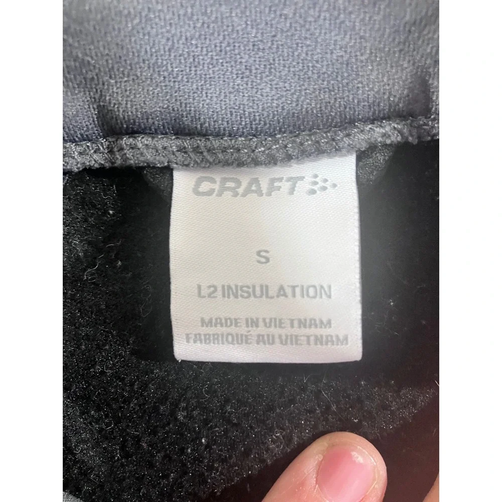 Craft Sportswear Men's Black L2 Insulation 1/4 Zip Fleece‎ Pullover Top Size S